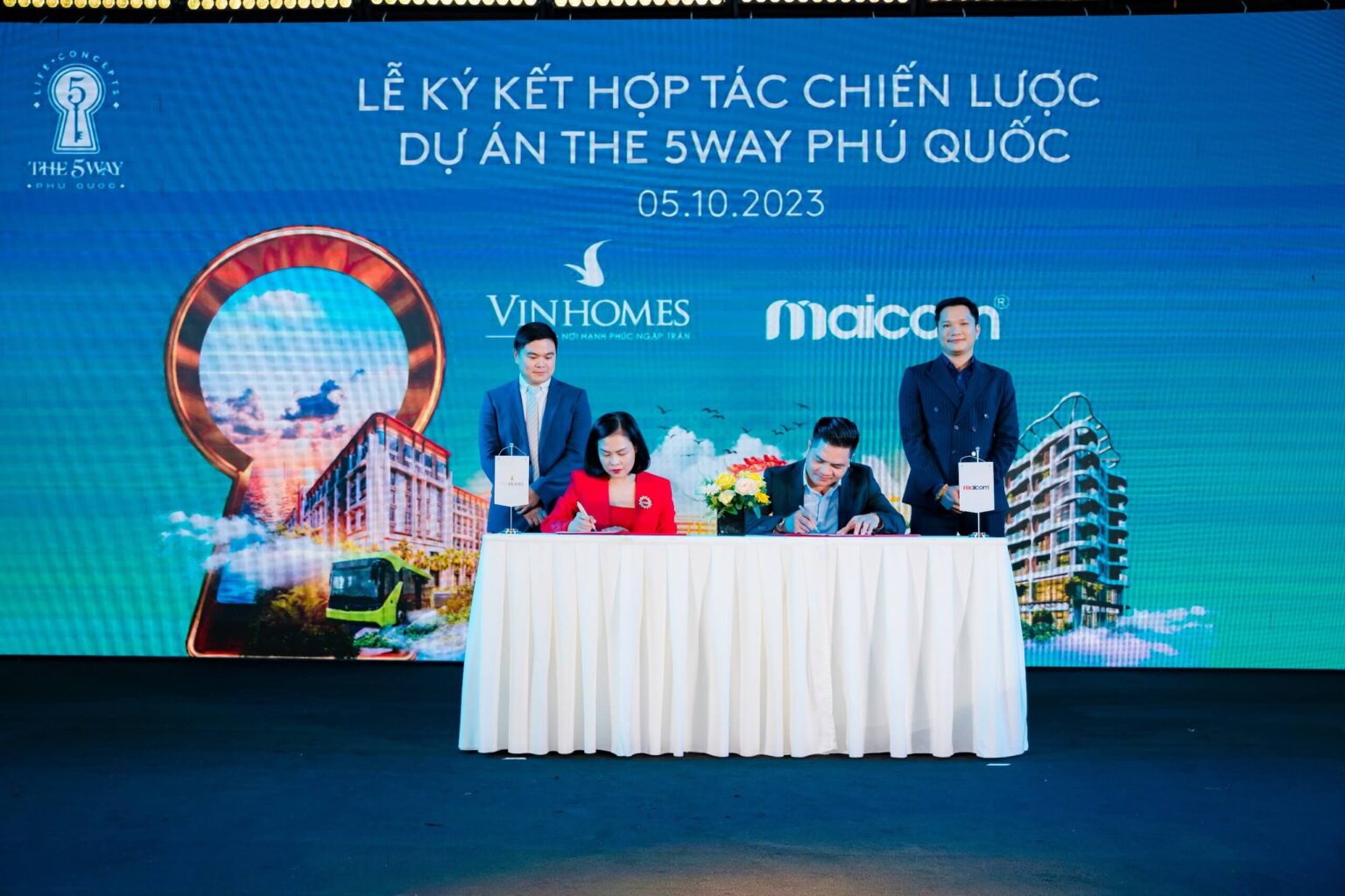 Read more about the article Maicom ký kết hợp tác chiến lược dự án The 5Way Phú Quốc với Vinhomes